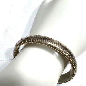 Vintage Monet Womens Bracelet Gold Tone Stretchy Flexible Fashion Jewelry
